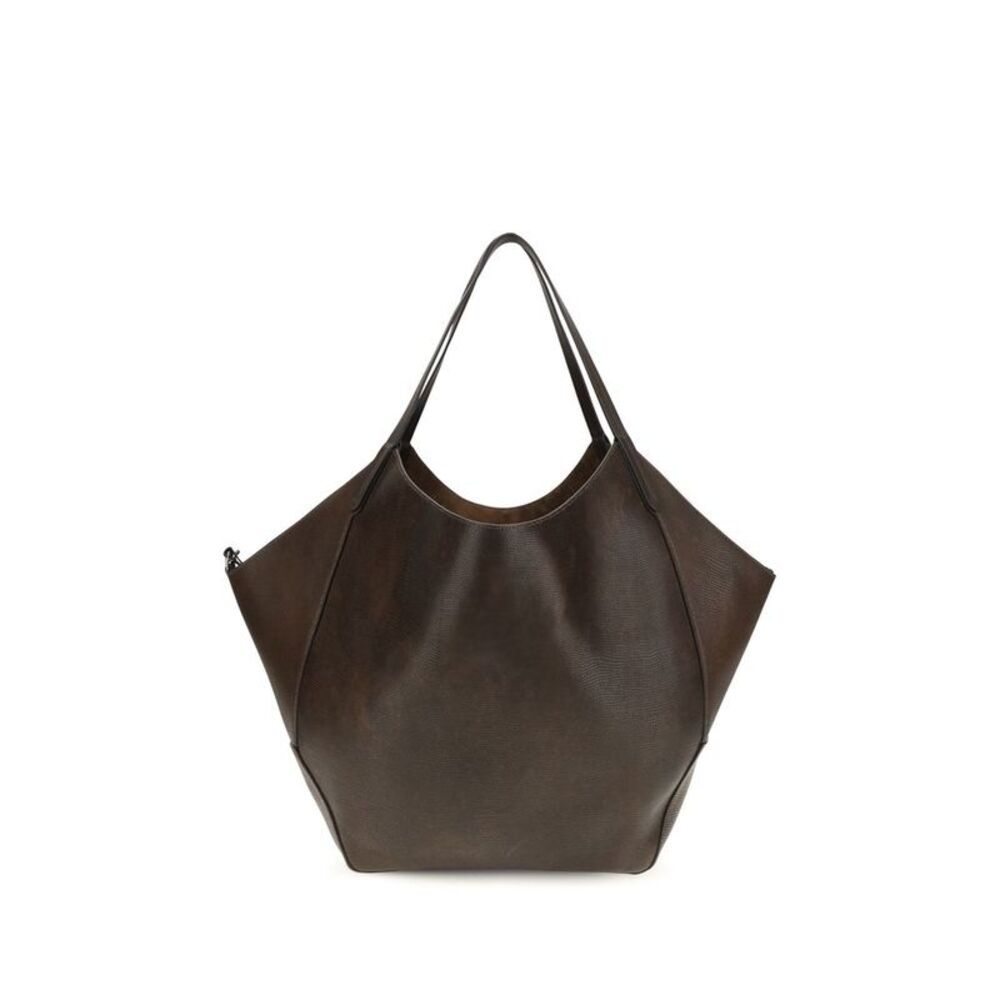 Brunello Cucinelli Brown Calf Leather Bos Taurus Shoulder Women's Bag